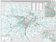 St. Louis Metro Area Wall Map Premium Style